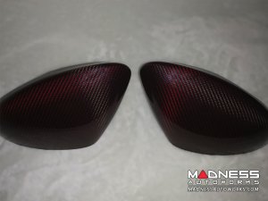 Alfa Romeo Giulia Mirror Covers - Carbon Fiber - Red Carbon - Feroce Carbon Alfa Romeo Giulia Mirror Covers - Carbon Fiber - Red Carbon - Feroce Carbon